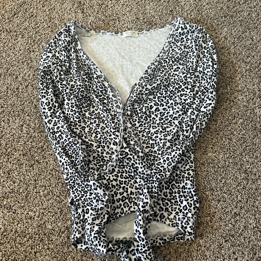 Brandy Melville Leopard Print Cardigan
